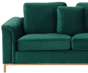 Beliani Sofa lewostronna welurowa szmaragdowa OSLO - Sofy i kanapy - miniaturka - grafika 5