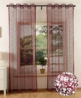 Zasłony - Gardinenbox Zasłona z oczkami, jednokolorowa, przezroczysta, dekoracyjna, 203522, 2 szt. 245 x 140 - miniaturka - grafika 1