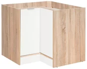 Szafki kuchenne - MEBLE OKMED Szafka kuchenna stojąca Vanessa 90 cm kolor biały/dąb - miniaturka - grafika 1