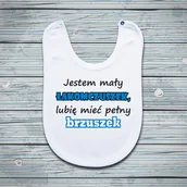 Śliniaki i fartuszki - Poczpol Jestem mały Łakomczuszek, lubię mieć pełny brzuszek - śliniak 42235-uniw - miniaturka - grafika 1