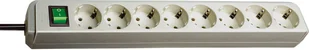 Brennenstuhl Eco-Line + Switch & 1,5 mm2 Cable ochrona przeciwprzepięciowa 8 Gniazdo(a) sieciowe Szary 3 m, Listwa zasilająca - Przedłużacze i rozgałęźniki - miniaturka - grafika 2