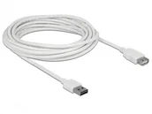 Kable USB - Delock EASY-USB-KAB.2.0 A > gniazdo USB 2.0 A 5 m Biały kabel Digital/dane,,,,, 85202 85202 - miniaturka - grafika 1