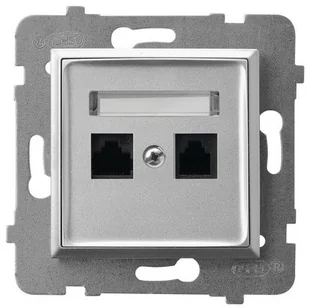 Ospel Gniazdo telefoniczne pojedyncze Czarny metalik Aria - GPT-1U/m/33 - Gniazdka elektryczne - miniaturka - grafika 3