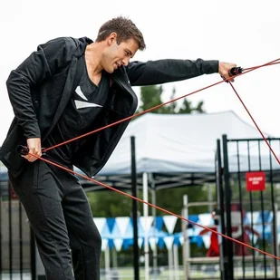 FINIS FINIS Gumy treningowe SLIDE DRYLAND TRAINER 9 mm czerwone - Gumy, taśmy, ekspandery - miniaturka - grafika 2