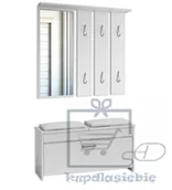 Szafki na buty - Topeshop GARDEROBA Garderoba Roma wieszak lustro szafka na buty / biel - miniaturka - grafika 1