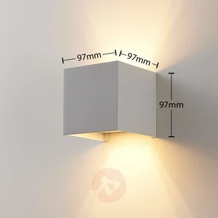 Lampenwelt com Sześcienny kinkiet LED Zuzana, G9, ściemniany - Lampy ścienne - miniaturka - grafika 4