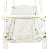 Wyposażenie pokoiku dziecięcego - Podwieszany bujak dziecięcy ecru F6-M95 - miniaturka - grafika 1