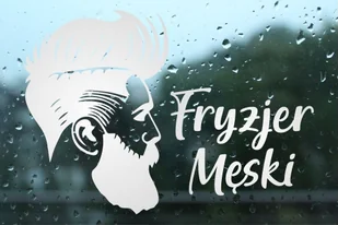 Naklejka mrożone szkło: fryzjer męski OM050b - Systemy ekspozycyjne i znaki informacyjne - miniaturka - grafika 2
