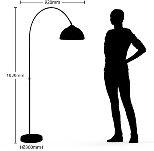 LINDBY Lindby Lennart lampa podłogowa, mosiężna antyk - Lampy stojące - miniaturka - grafika 5