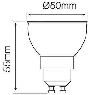 LED Line Żarówka GU10 SMD 170-250V 10W 1000lm 2700K DIM biała ciepła 470218 - Żarówki LED - miniaturka - grafika 2