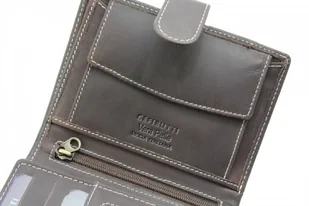 Cefirutti Portfel Męski Duży Pionowy Z Zapinką Skóra Naturalna HT 7680272-9 - Portfele - miniaturka - grafika 8