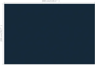 vidaXL Pływająca folia solarna z PE, 300x200 cm, czarno-niebieska - Akcesoria do basenów - miniaturka - grafika 5