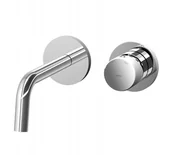 Baterie umywalkowe - Paffoni Jo Bateria umywalkowa ścienna 17,8 cm z korkiem chrom JO006KCR - miniaturka - grafika 1