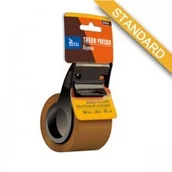 Artykuły biurowe - Tetis Taśma pakowa 48x25 brązowa ze zrywarką TET002 - miniaturka - grafika 1