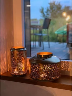 Beliani Lampion 22 cm złoty CORFU - Lampiony i znicze - miniaturka - grafika 8