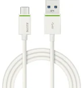 Kable komputerowe i do monitorów - Leitz 63350001 Kabel Leitz Complete 1m USB-C na USB-A 3.1 Biały 63350001 - miniaturka - grafika 1