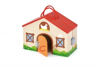 Viga Toys Dwupiętrowa Farma Drewniana Viga Toys Zagroda Zwierzęta Figurki 13 Elementów 51618 - Figurki dla dzieci - miniaturka - grafika 2