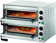 Piece, kotły  i płyty grzejne gastronomiczne - Bartscher Piec do pizzy dwukomorowy, przeszklone drzwi 2 x pizza 35 cm | Mini Plus 2 203535 - miniaturka - grafika 1