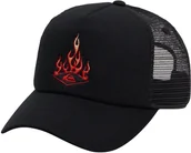 Czapki dla dzieci - Quiksilver czapka ęca YOUTH MONGREL FLAME TRUCKER Black KVJ0 - miniaturka - grafika 1