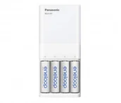 Ładowarki do aparatów dedykowane - Panasonic Eneloop AA/AAA 4x AA 1900 mAh Power Bank BQ-CC87 4x BK-3MCCE - miniaturka - grafika 1