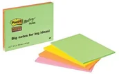 Etykiety samoprzylepne i bloki etykiet - Post-It 3M Bloczek samoprzylepny Super Sticky (6845-SSP), 200x149mm, 4x45 kart., mix kolorów 3M-70005253326 - miniaturka - grafika 1