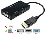 Kable komputerowe i do monitorów - CableDeconn DisplayPort DP do HDMI/DVI/VGA adapter, przejściówka, męski do żeńskiego (BC75629) - miniaturka - grafika 1
