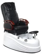 Fotele kosmetyczne - Beauty System Fotel do pedicure z masażem BR-2307 Czarny - miniaturka - grafika 1