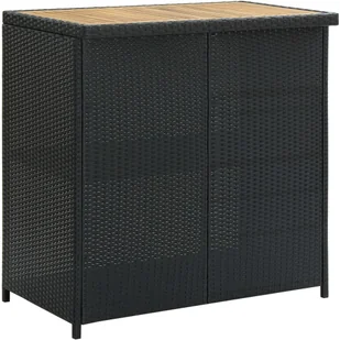 vidaXL 3-częściowy zestaw mebli barowych, polirattan, czarny 313471 - Stoły z krzesłami vidaXL 3-częściowy zestaw mebli barowych, polirattan, czarny 313471 - Stoły z krzesłami - miniaturka - grafika 13