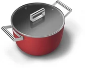 Garnki - Smeg Garnek 50's Style 26 cm czerwony CKFC2611RDM - miniaturka - grafika 1
