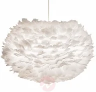Lampy sufitowe - Vita Copenhagen Lampa wisząca Eos medium, gęsie pióra, biała - miniaturka - grafika 1