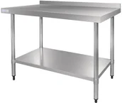 Stoły gastronomiczne - Vogue Stół roboczy ze stali nierdzewnej z rantem | 600x600x(H)900mm T379 - miniaturka - grafika 1