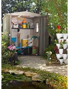 Keter Domek ogrodowy Factor, kremowy, 178x195,5x208 cm - Altany ogrodowe - miniaturka - grafika 9