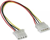 Kable komputerowe i do monitorów - InLine Przedłużacz 4 Pin Molex męski żeński 0.5m 29650B - miniaturka - grafika 1