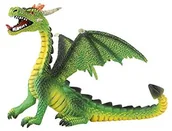 Figurki dla dzieci - Bullyland 75593  figurka do gier, smok siedzący Zielony, ok. 11 cm - miniaturka - grafika 1