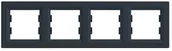 Klawisze i ramki - Schneider Electric Ramka poczwórna Asfora pozioma antracyt EPH5801471 - miniaturka - grafika 1