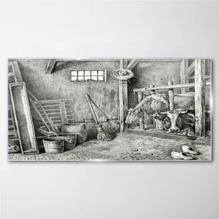 PL Coloray Obraz Szklany Rysunek Zwierzęta Krowy 100x50cm - Obrazy i zdjęcia - miniaturka - grafika 2