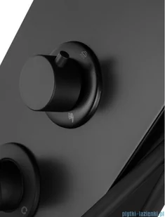 Corsan Alto panel prysznicowy z mieszaczem oraz oświetleniem LED Czarny z czarnym wykończeniem A-017MLEDCZARNY/BL | - Panele prysznicowe - miniaturka - grafika 3