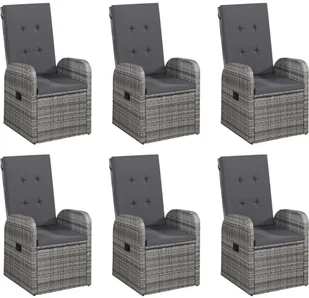 vidaXL 7-częściowy zestaw mebli ogrodowych szary 3067906 - Meble ogrodowe - miniaturka - grafika 6