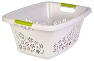 Kosze na bieliznę - Rotho Kosz do magla Rotho Flowers 25 l szary - miniaturka - grafika 1