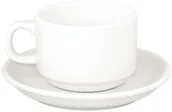 Filiżanki - Athena Hotelware Athena Hotel produkt cc202 ze spodkiem, białe (24 sztuk) CC202 - miniaturka - grafika 1