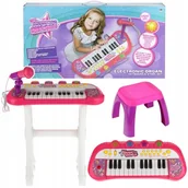 Instrumenty muzyczne dla dzieci - Keyboard Pianino dla Dzieci Organy Mikrofon Stołek - miniaturka - grafika 1
