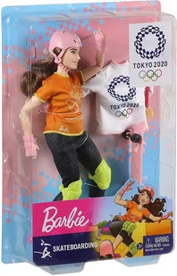 Mattel Olimpijka Skateboarder GJL78 - Lalki dla dziewczynek - miniaturka - grafika 5