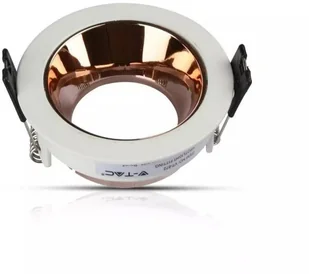 v-tac Oprawa Oczko V-TAC GU10 Wpuszczana Biały/Złoty Mosiądz Okrągła VT-872 - Oprawy, klosze i abażury - miniaturka - grafika 3