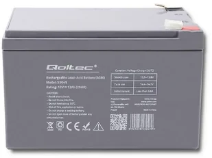 Qoltec AKUMULATOR AGM | 12V | 12AH 53049 - Zasilacze awaryjne UPS - miniaturka - grafika 2