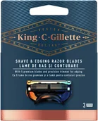 Maszynki do golenia i wkłady - Gillette głowice do golenia i modelowania King C. 3 szt # z wartością produktów powyżej 89zł! - miniaturka - grafika 1