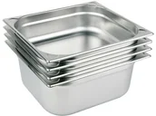 Pojemniki i kosze gastronomiczne - APS Pojemnik prostokątny ze stali nierdzewnej GN 2/4 530x162x150 mm | 81806 81806 - miniaturka - grafika 1