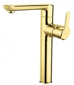 Baterie umywalkowe - Deante BQA Z20K BAT ARNIKA GOLD UMYWALKOWA Z PODWYżSZONYM KORPUSEM BEZ ZAMKNIĘCIA ODPŁYWU - miniaturka - grafika 1