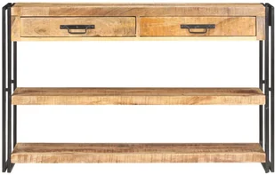 vidaXL Szafka, 120x30x75 cm, lite, surowe drewno mango 321802 - Szafki do salonu - miniaturka - grafika 2