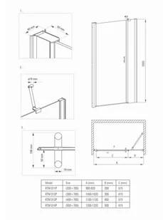 Deante Moon KTM014P - Ścianki i drzwi prysznicowe - miniaturka - grafika 3