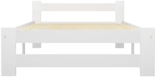 vidaXL Lumarko Rama łóżka, biała, lite drewno sosnowe, 90 x 200 cm 321998 - Łóżka - miniaturka - grafika 4